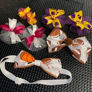 Football LSU dog bows